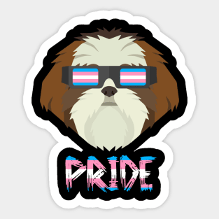 Shih Tzu Transgender Flag Lgbt Sticker